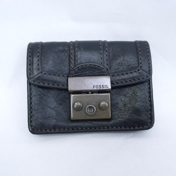 Fossil Accessories - Fossil Vintage Black Reissue Mini Wallet